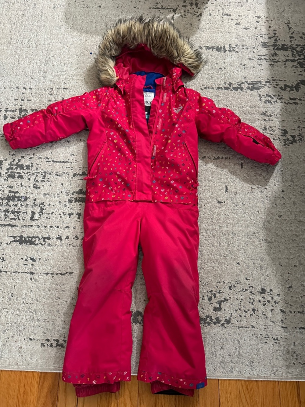Roxy Girls Blue and Pink Insulated Snow Jacket